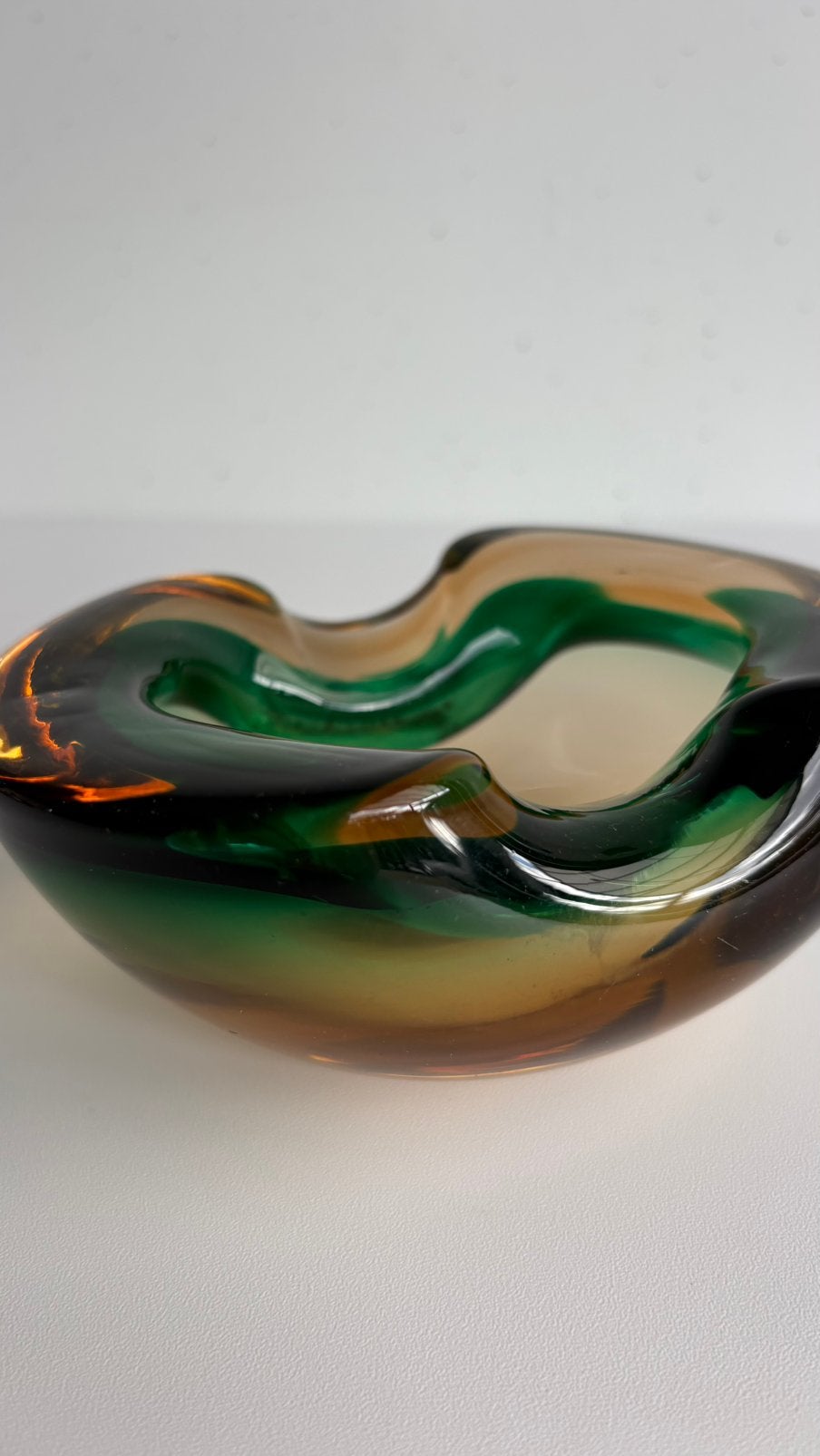 Vintage Flavio Poli Murano Sommerso Glas sieraden schaal, Ophalen of Verzenden