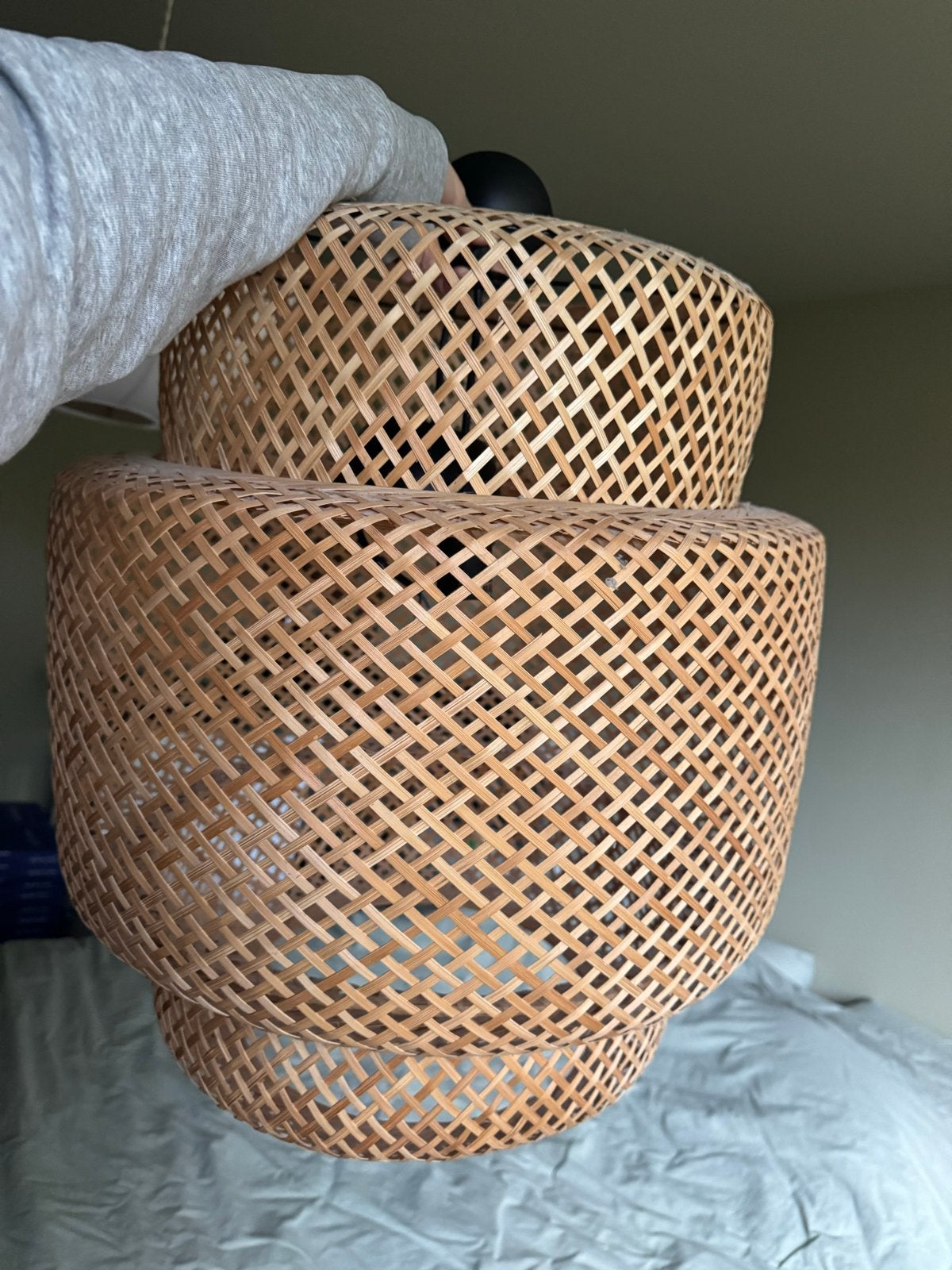 Stijlvolle bamboe hanglamp - Natuurlijke uitstraling, Ophalen, Bohemian, Overige merken, Natuurlijk materiaal