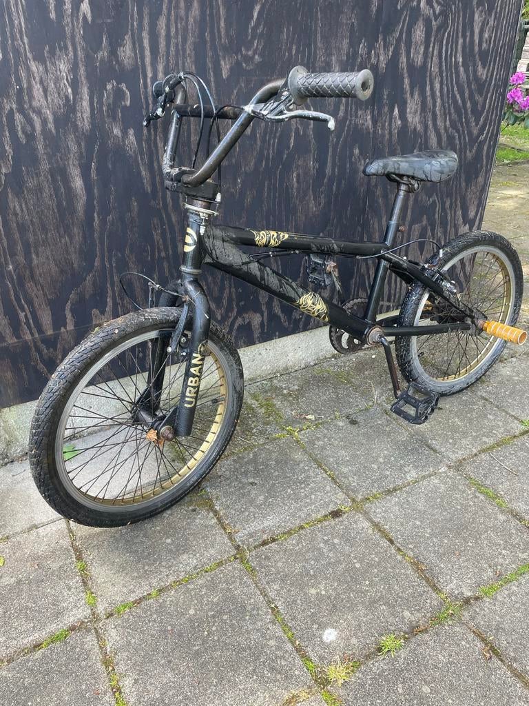 BMX Fiets Zwart - Gebruikt, maar functioneel, Ophalen, Gebruikt, Staal, Velgrem