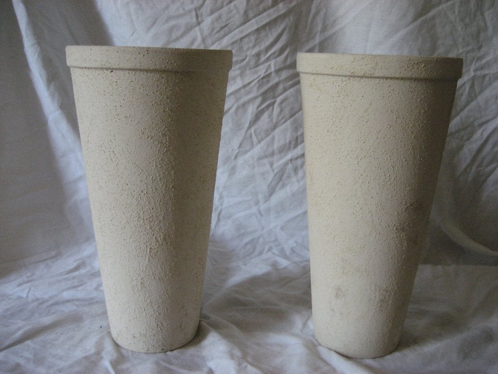 2 bloempotten hoogte 25,5 cm Ø 13,5 cm voor binnen nr 3, Gebruikt, Rond, Binnen, Ophalen of Verzenden