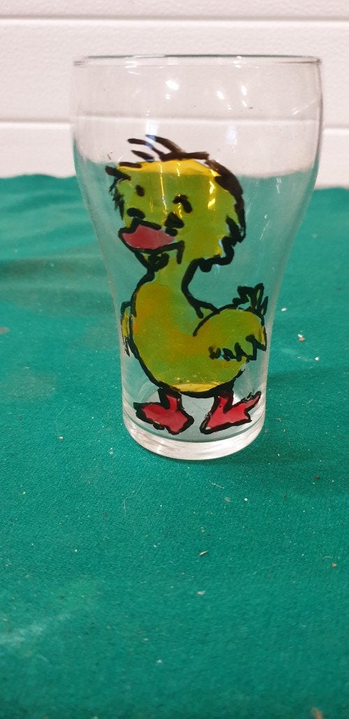 glas met eend, Ophalen of Verzenden, 'T Olde Gre-j, Info@toldegrej.nl, Endepoelstraat 20f Didam