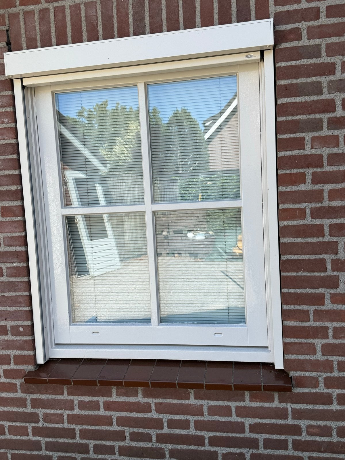 Hardhouten raamkozijn 128x105 cm, Doe-het-zelf en Verbouw, Ophalen, Gevelraam of Ruit, Gebruikt, 80 tot 120 cm