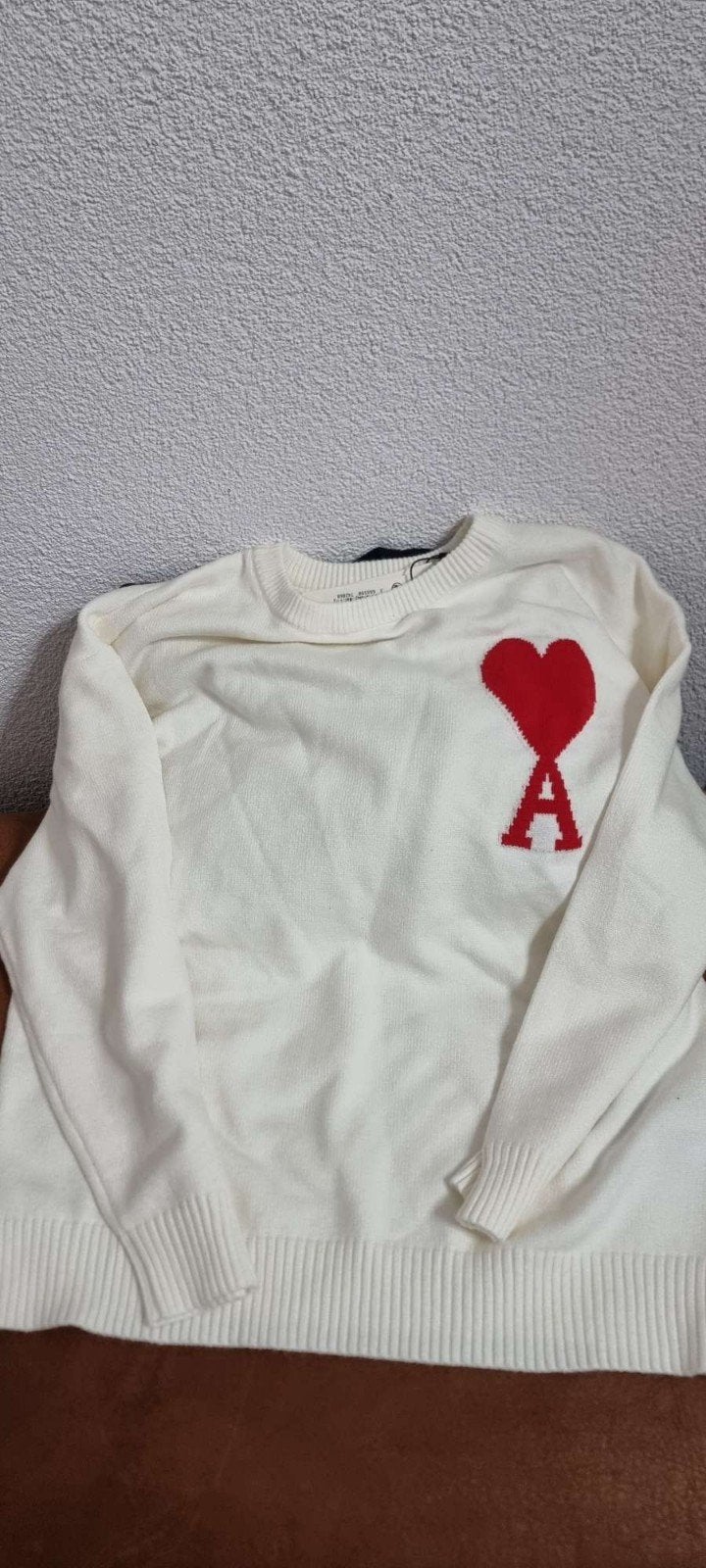 Ami Alexandre Mattiussi Trui met Hartlogo - Nieuw, Kleding | Heren, Truien en Vesten, Ophalen of Verzenden, Nieuw, Wit