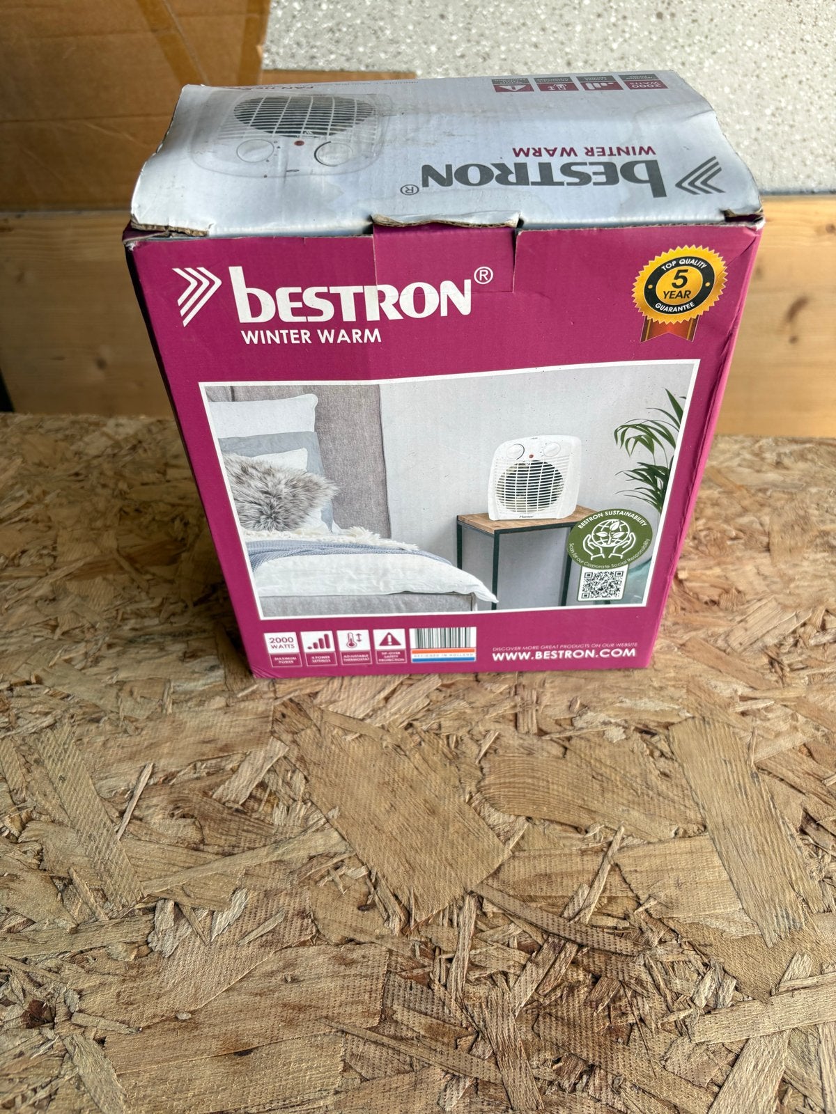 Bestron Winter Warm Kachel AFH211W - Nieuw in doos, Doe-het-zelf en Verbouw, Ophalen of Verzenden, Nieuw, 800 watt of meer, Kachel
