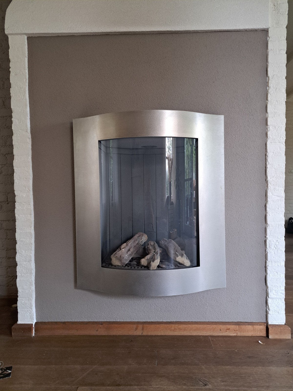 Moderne Gashaard - Inbouwmodel, Ophalen, Zo goed als nieuw, Inbouwhaard, Gashaard