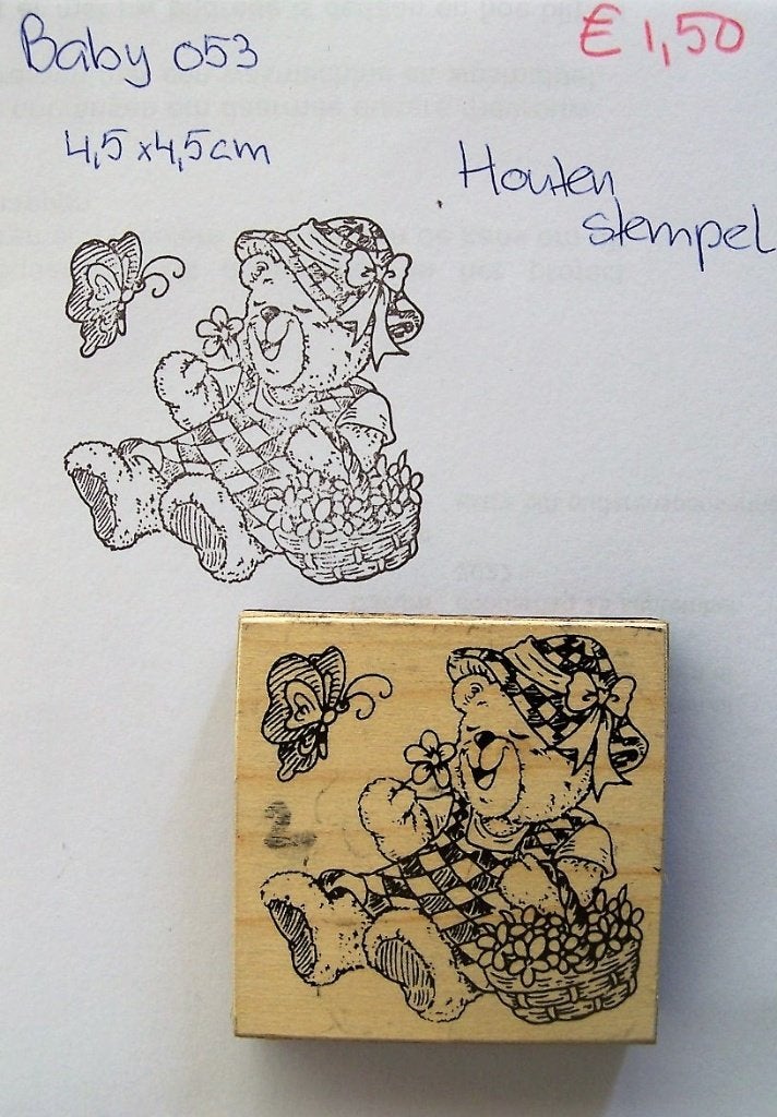 Baby 053 Houten stempel, Ophalen of Verzenden, Gebruikt, Houten stempel