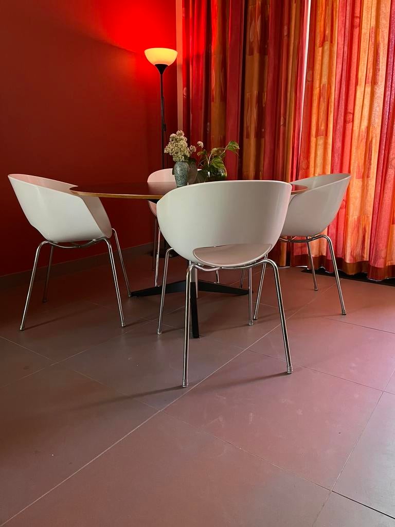 Sintesi eetkamerstoelen, Kunststof, Wit, Ophalen of Verzenden, Zo goed als nieuw