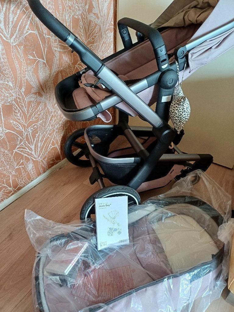 Joolz day+ dusty pink (mauve), Gebruikt, Verstelbare duwstang, Combiwagen, Ophalen