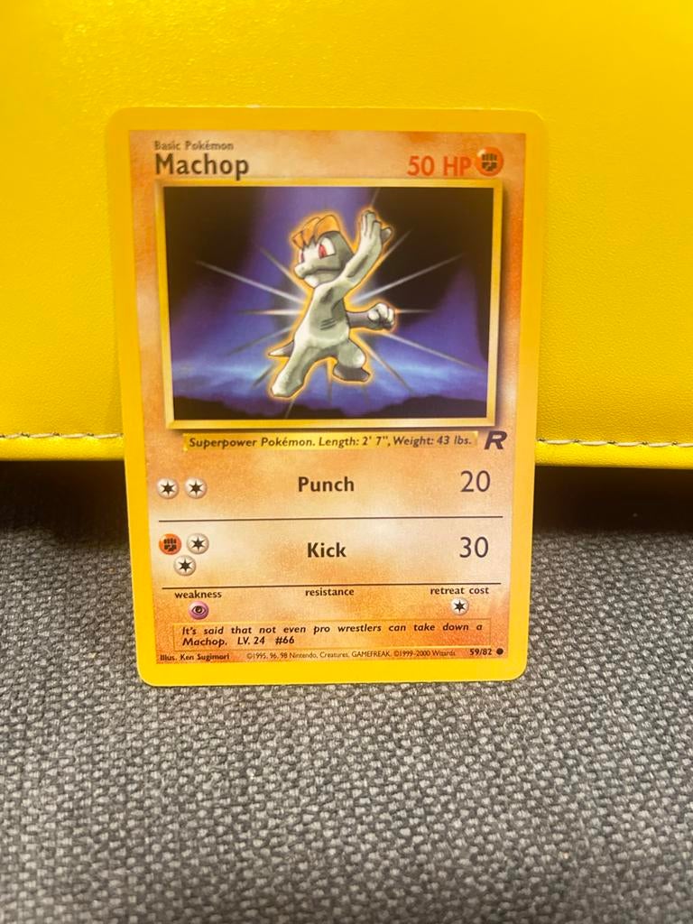 Machop 59/82 Pokémon kaart, Hobby en Vrije tijd, Verzamelkaartspellen | Pokémon, Ophalen of Verzenden, Gebruikt, Losse kaart