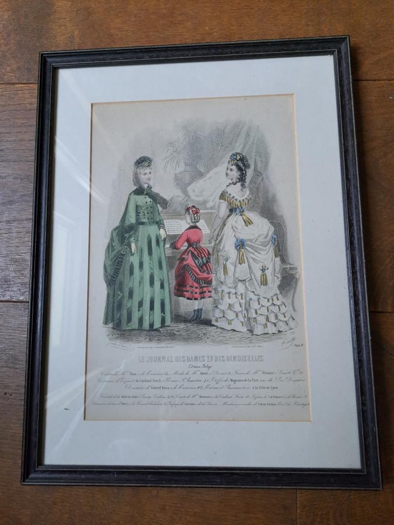 Prachtige modeprent, Antiek en Kunst, Ophalen of Verzenden