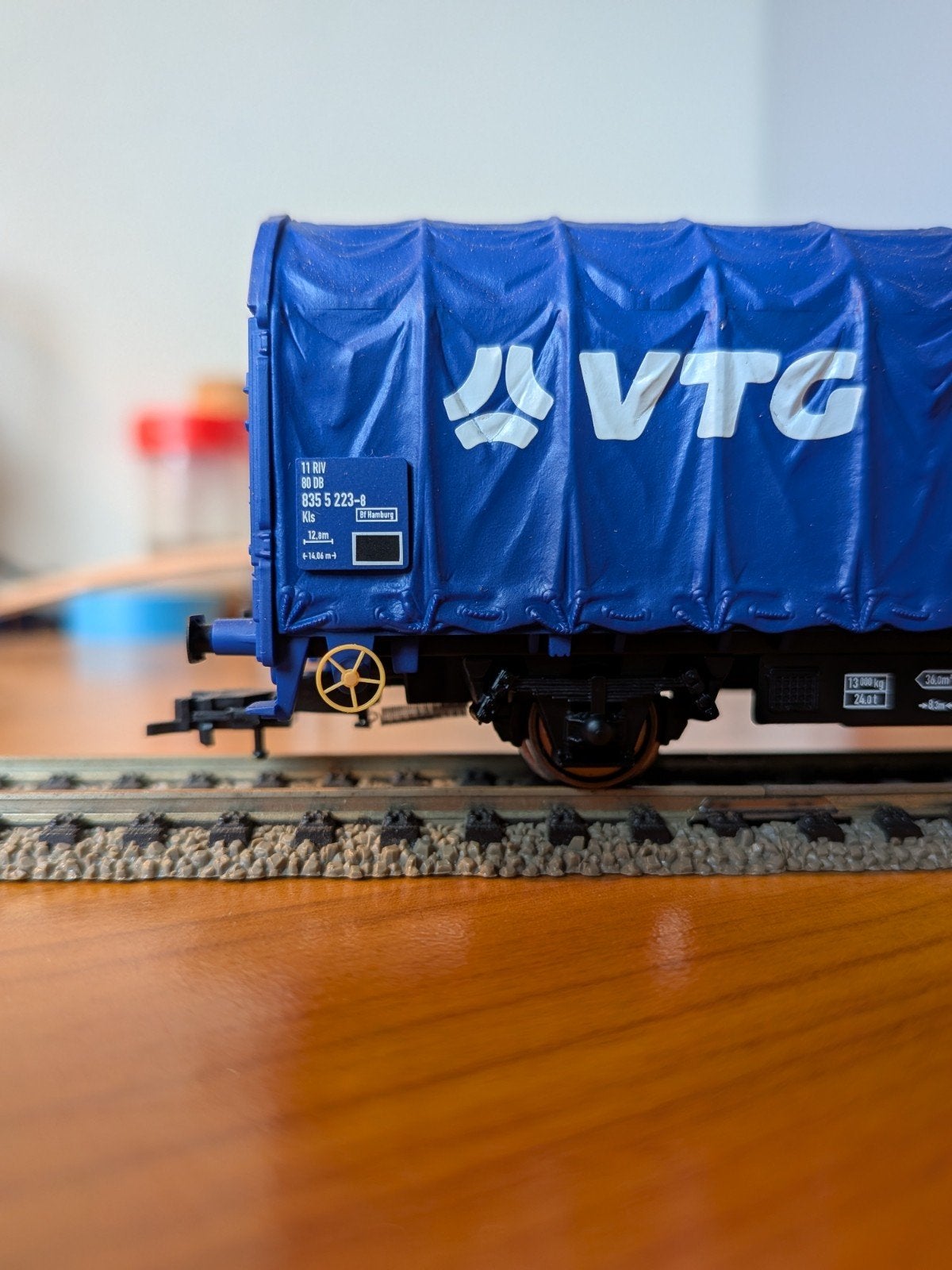 Electrotren huifwagon VTG, Ophalen of Verzenden, Gelijkstroom, Wagon, Overige merken