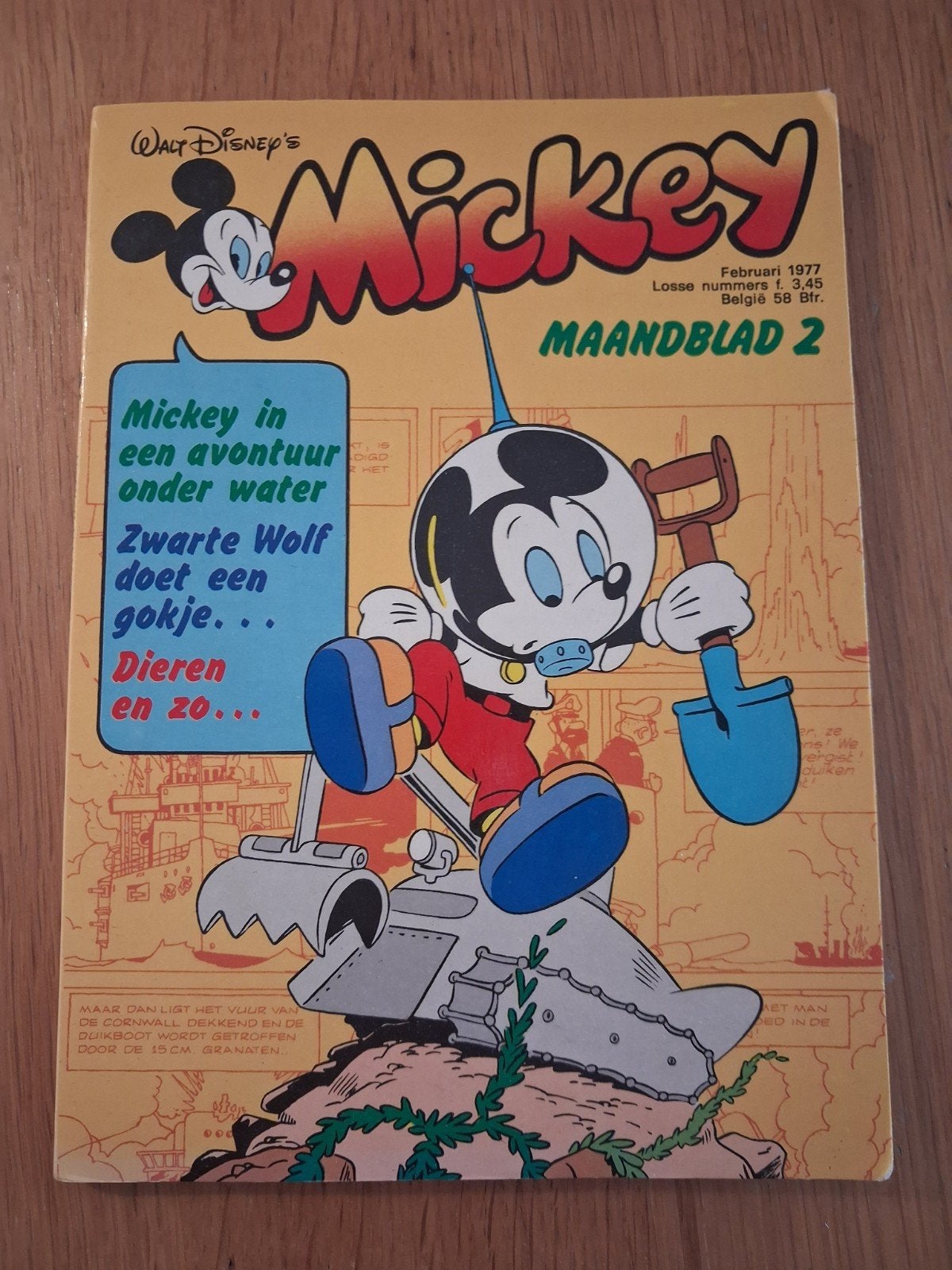 Mickey Maandblad 2 - Februari 1977 - Vintage Stripboek, Eén stripboek, Ophalen, Gelezen, Walt Disney