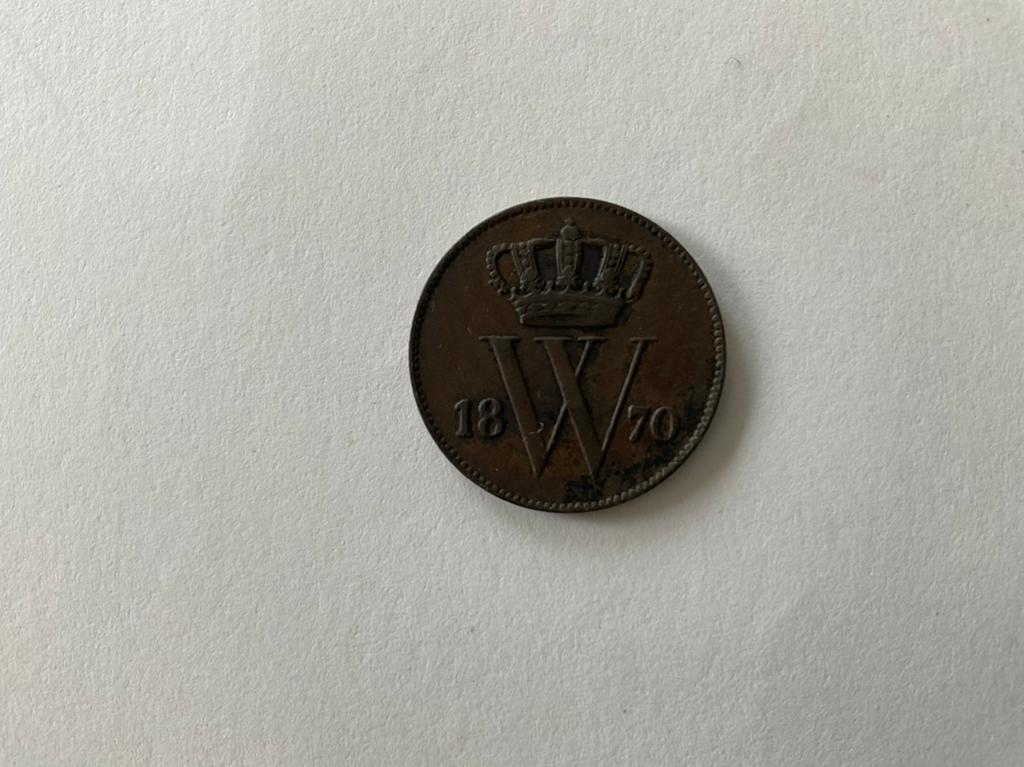 1 CENT WILLEM III 1870, Ophalen of Verzenden, Koning Willem III, 1 cent, Losse munt