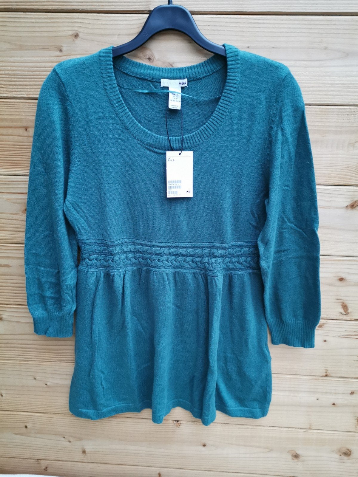 H&M turquoise trui mt. S, H&M, Overige kleuren, Verzenden, Nieuw