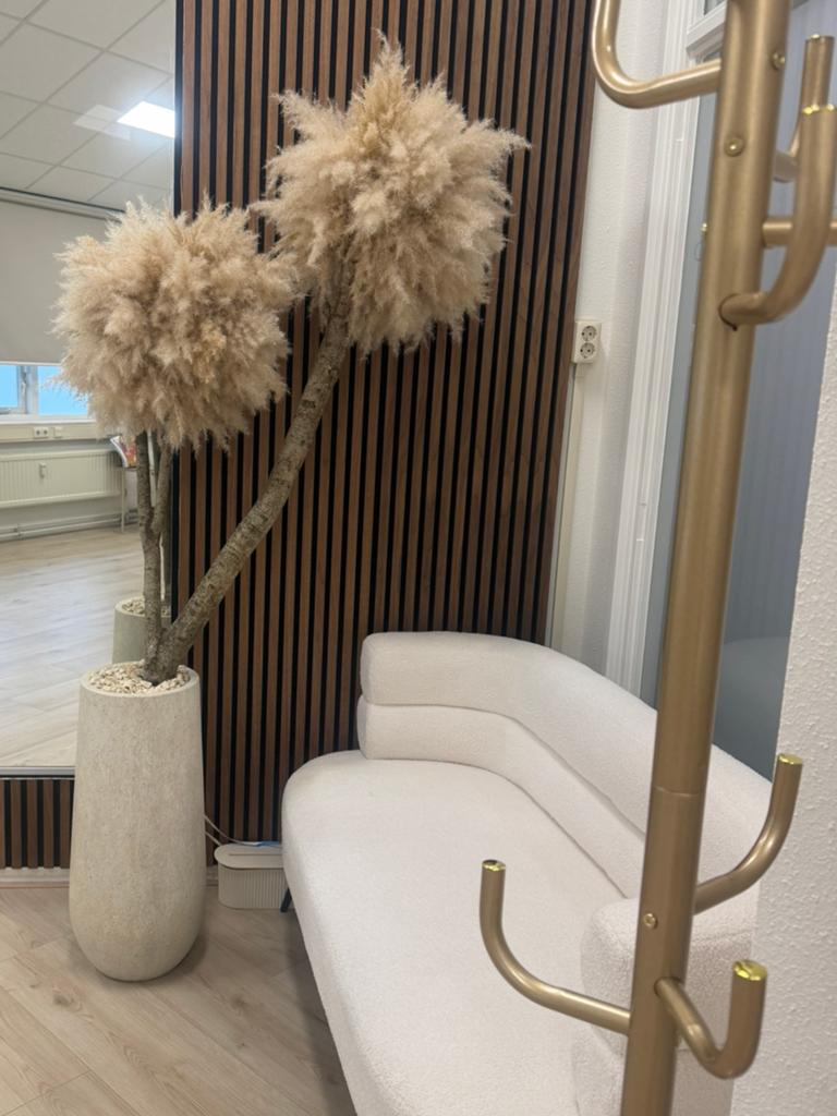 Pampas boom + vaas, Huis en Inrichting, Ophalen, Zo goed als nieuw, Beige, Japandi