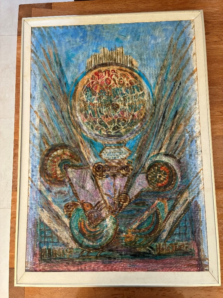 Origineel Frigitte Holster Batik Luchtballon, Antiek en Kunst, Overig onderwerp, Overige technieken, Textiel, Ophalen