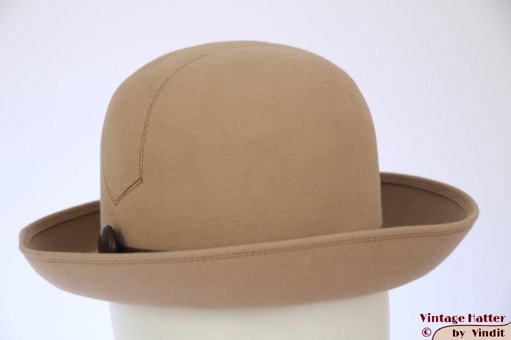 Vintage Dameshoed Ehlers beige 55 = S - XS gratis verzenden, Kleding | Dames, 55 cm (S, 6⅞ inch) of minder, Hoed, Ophalen of Verzenden