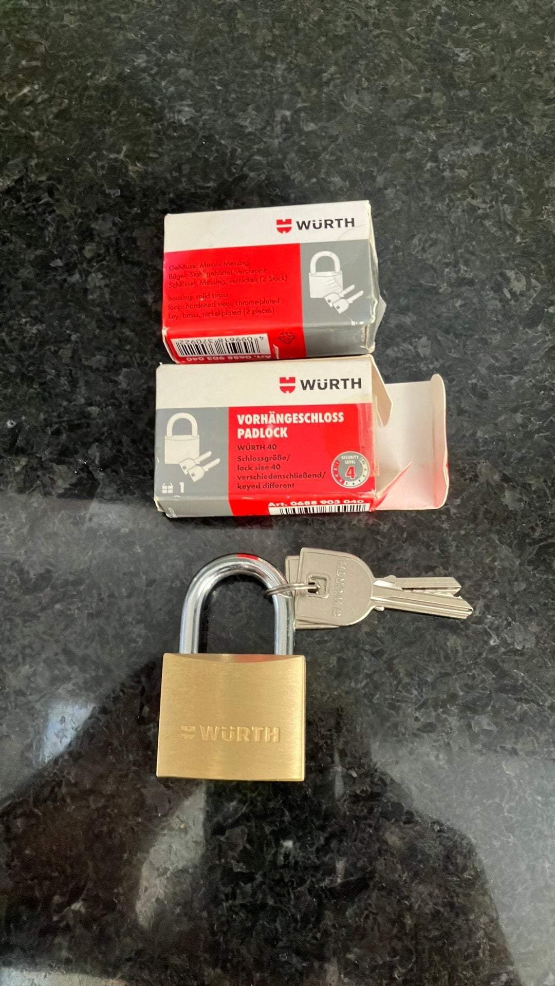 2x hangslot merk Wurth 0688903040, Ophalen of Verzenden, Nieuw