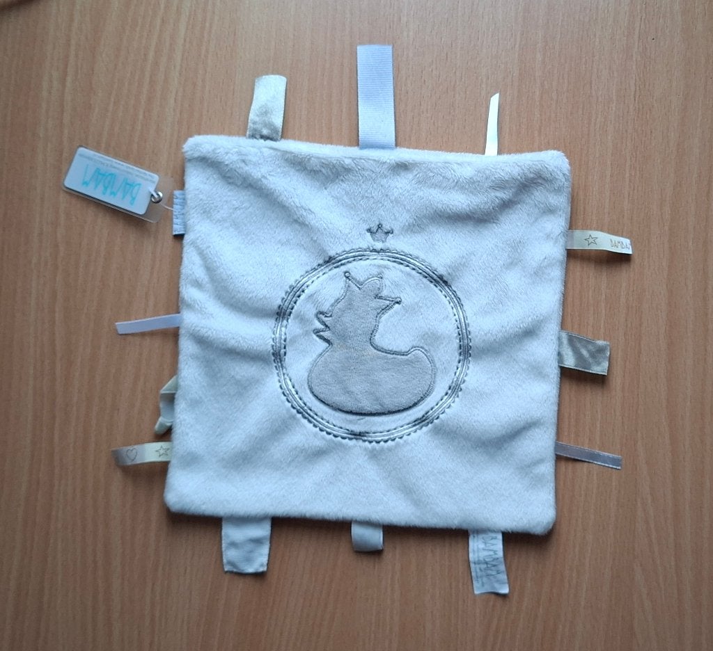 Knuffeldoekje, Knuffel van Bambam, Wit met Grijze Eend, Ophalen of Verzenden, Zo goed als nieuw, Met label, Knuffeldoekje