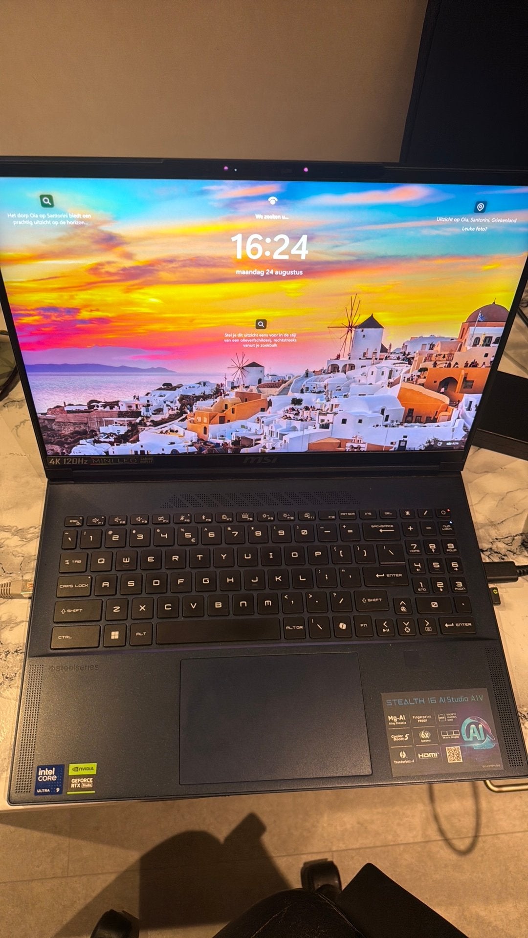 MSI Stealth 16 AI Studio A1V - Intel Ultra 9, RTX 4090, Computers en Software, Met videokaart, Ophalen of Verzenden, Zo goed als nieuw