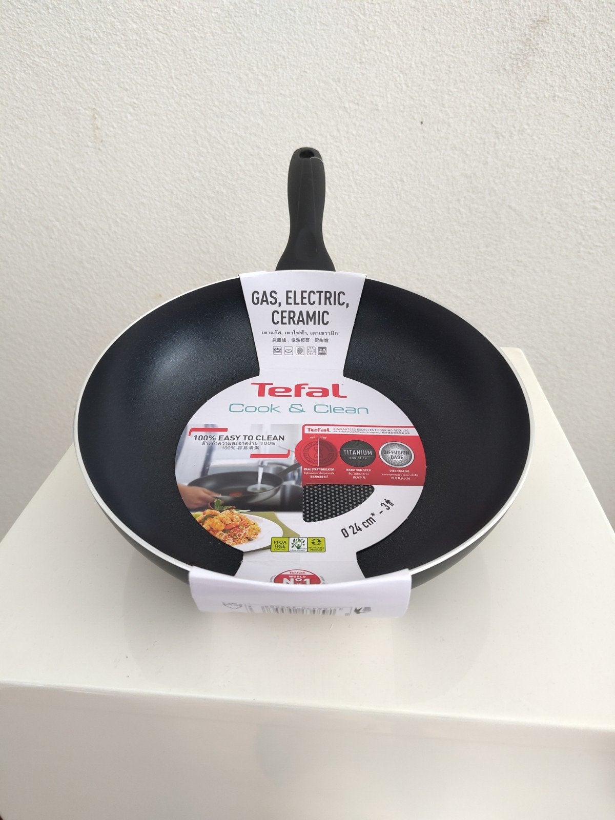 Tefal Cook & Clean Wokpan - 24 cm - Nieuw, Ophalen of Verzenden, Nieuw, Wok, Tefal