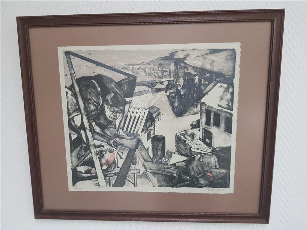 Jan Smitz [Belgie], originele litho, gesigneerd., Ophalen