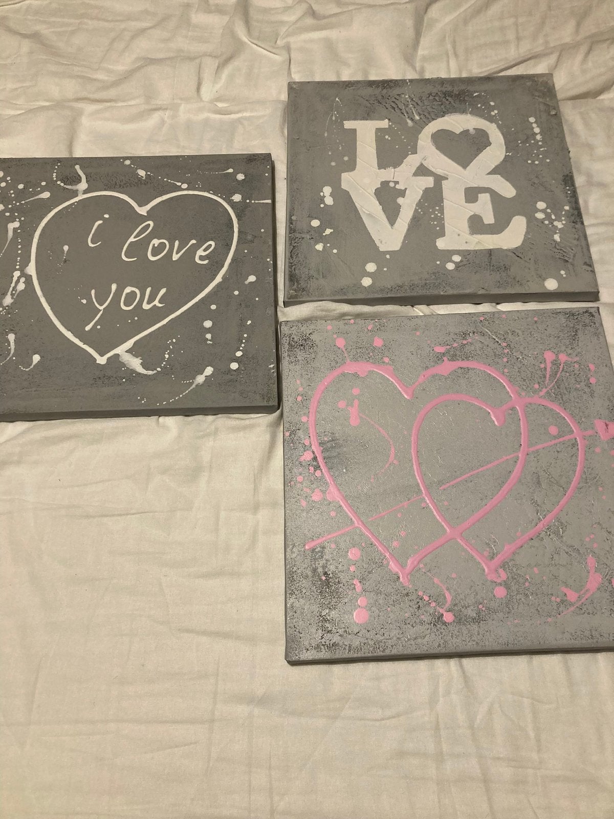 Canvas schilderijtjes 3x, Ophalen of Verzenden, Zo goed als nieuw, Schilderij
