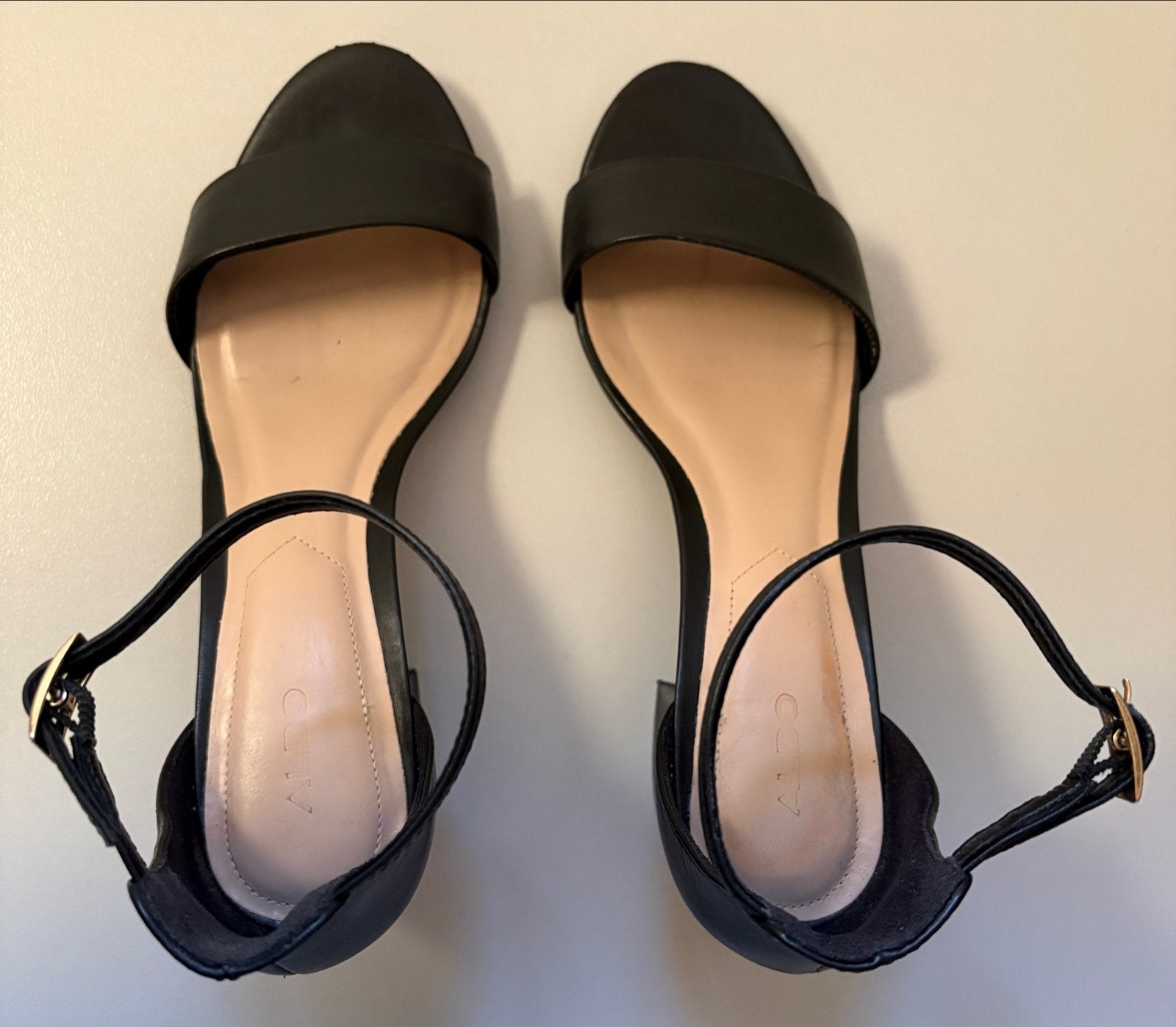 Zwarte ALDO sandalen met hak - Maat 38, Ophalen of Verzenden, Zo goed als nieuw, Zwart, Sandalen of Muiltjes