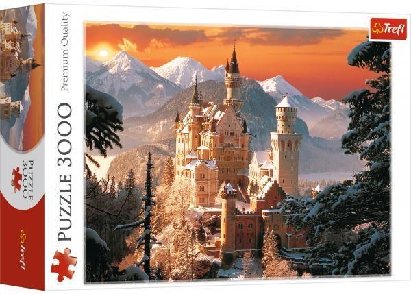 Trefl: Kasteel Bavaria in de Winter 3000 stukjes, Ophalen of Verzenden, Meer dan 1500 stukjes, Nieuw, Legpuzzel