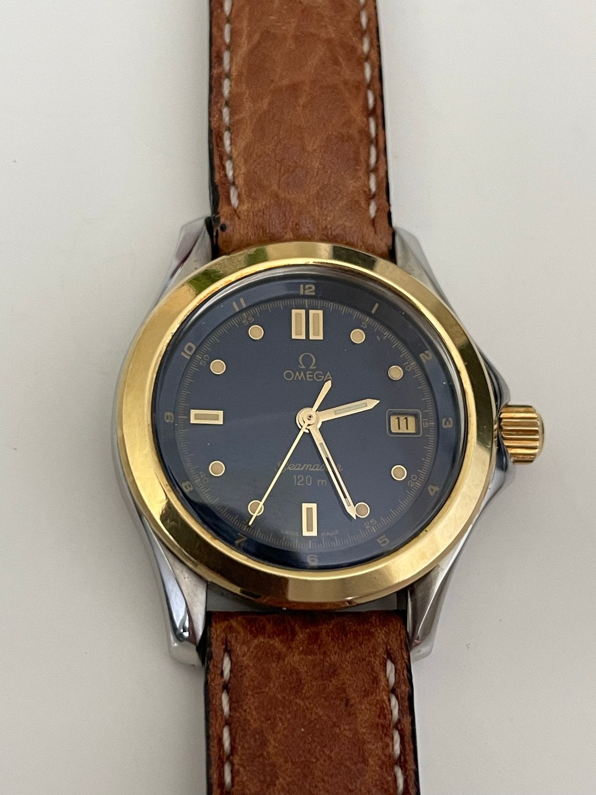 Omega Seamaster 120M Staal Goud Full Set, Overige merken, Staal, Polshorloge, Ophalen of Verzenden
