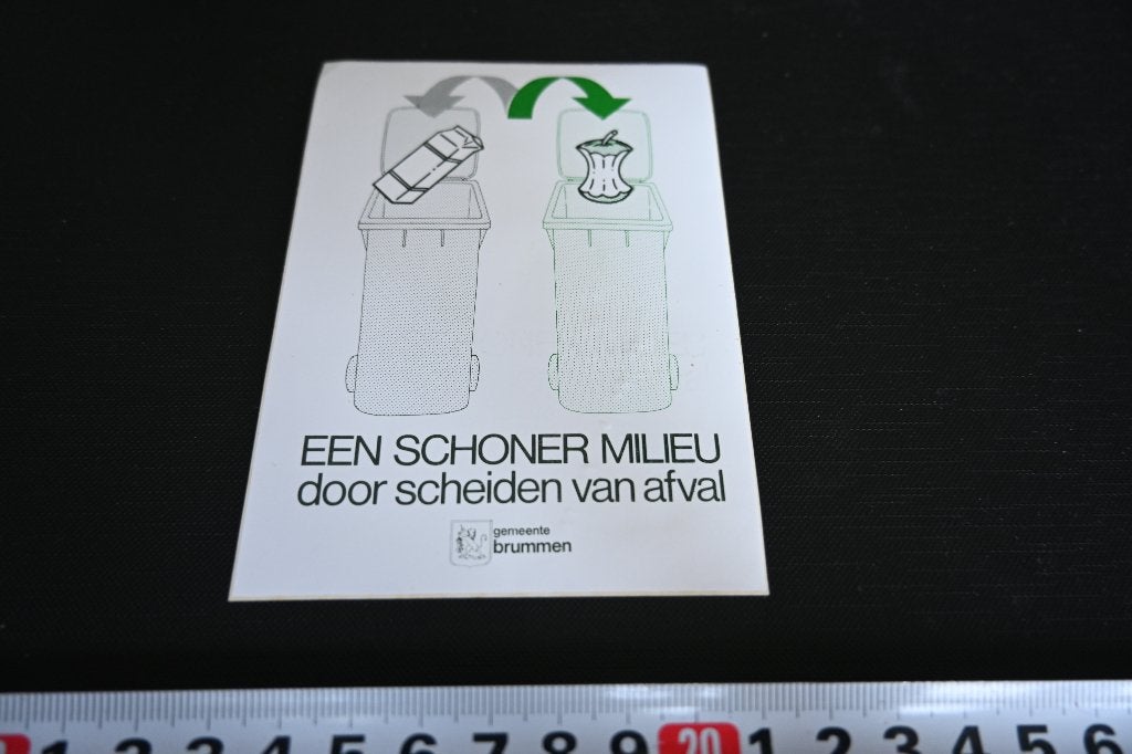 sticker gemeente brummen kliko schoner milieu scheiden afval, Ophalen of Verzenden, Zo goed als nieuw