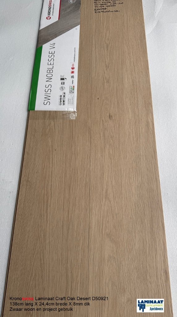 Laminaat Craft Desert Oak 8mm dik 24cm brede 4V Easy click, Bruin, 75 m² of meer, Nieuw, Ophalen of Verzenden