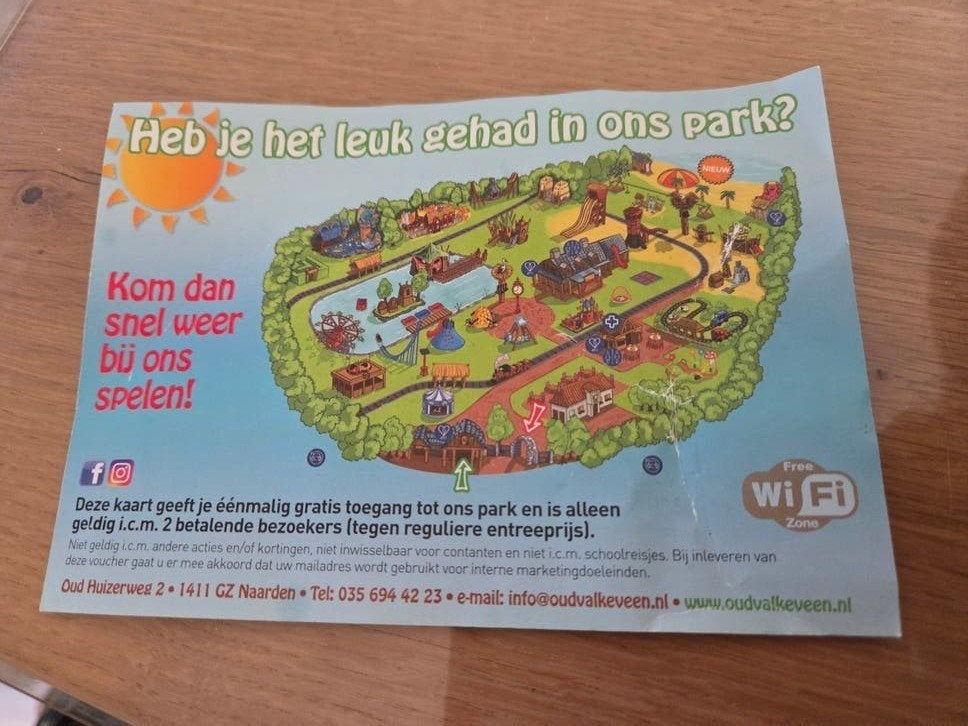 Voucher Oud Valkeveen terugkomkaartje, Tickets en Kaartjes, Eén persoon, Kortingskaart