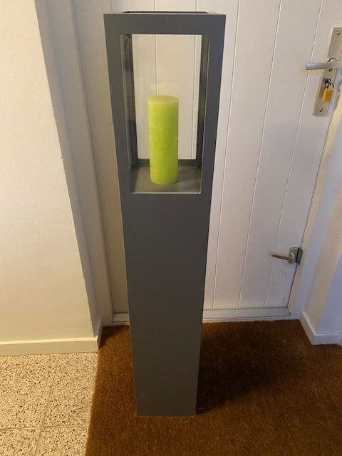 Standaard met kaars, Huis en Inrichting, 120 cm, Ophalen of Verzenden, Zo goed als nieuw, Grijs