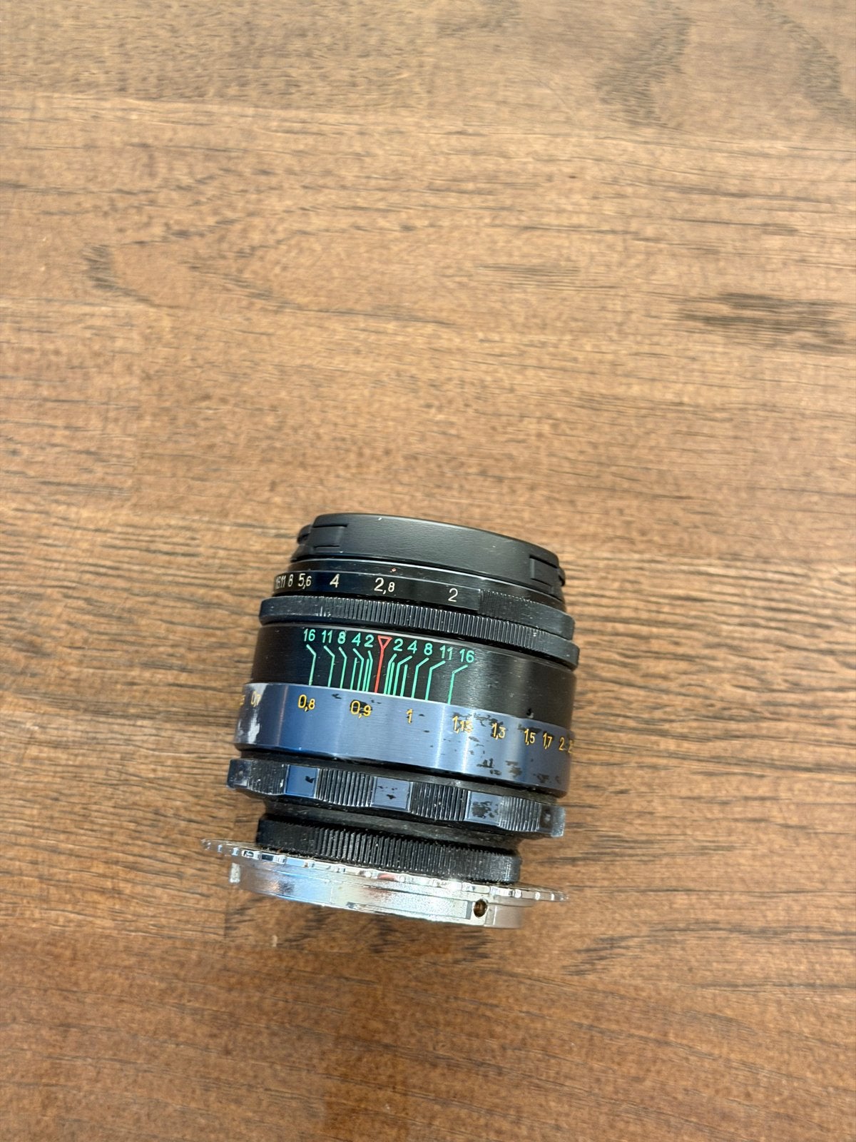 Helios-44-2 2/58 lens - M42 met EF mount, Gebruikt, Ophalen of Verzenden, Standaardlens, Handmatige focus