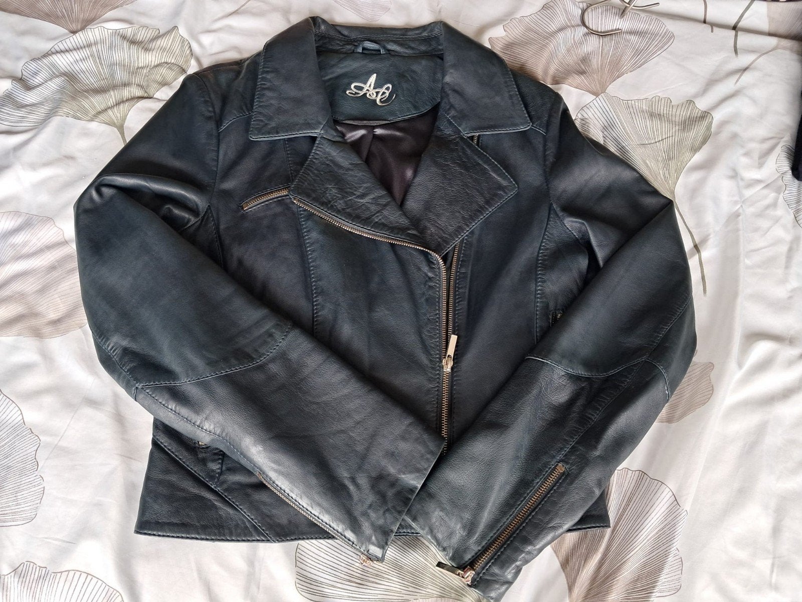 Damesjas Leer donkerblauw Arma mt 40, Maat 38/40 (M), Blauw, Arma, Ophalen of Verzenden