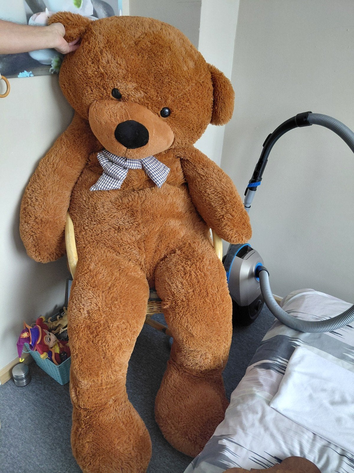 Mega Teddybeer 2,05 meter – als nieuw, Ophalen, Nieuw, Stoffen beer, Overige merken