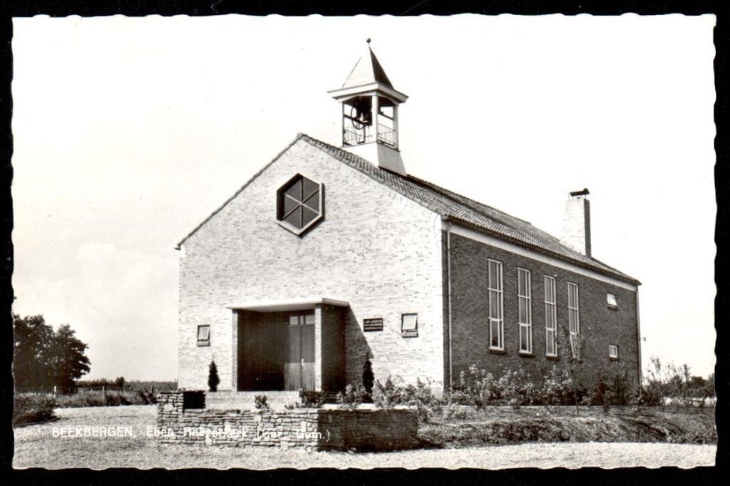 Oude ansicht - Beekbergen - Eber Haezerkerk - Gld., Ophalen of Verzenden, 1940 tot 1960, Ongelopen, Gelderland