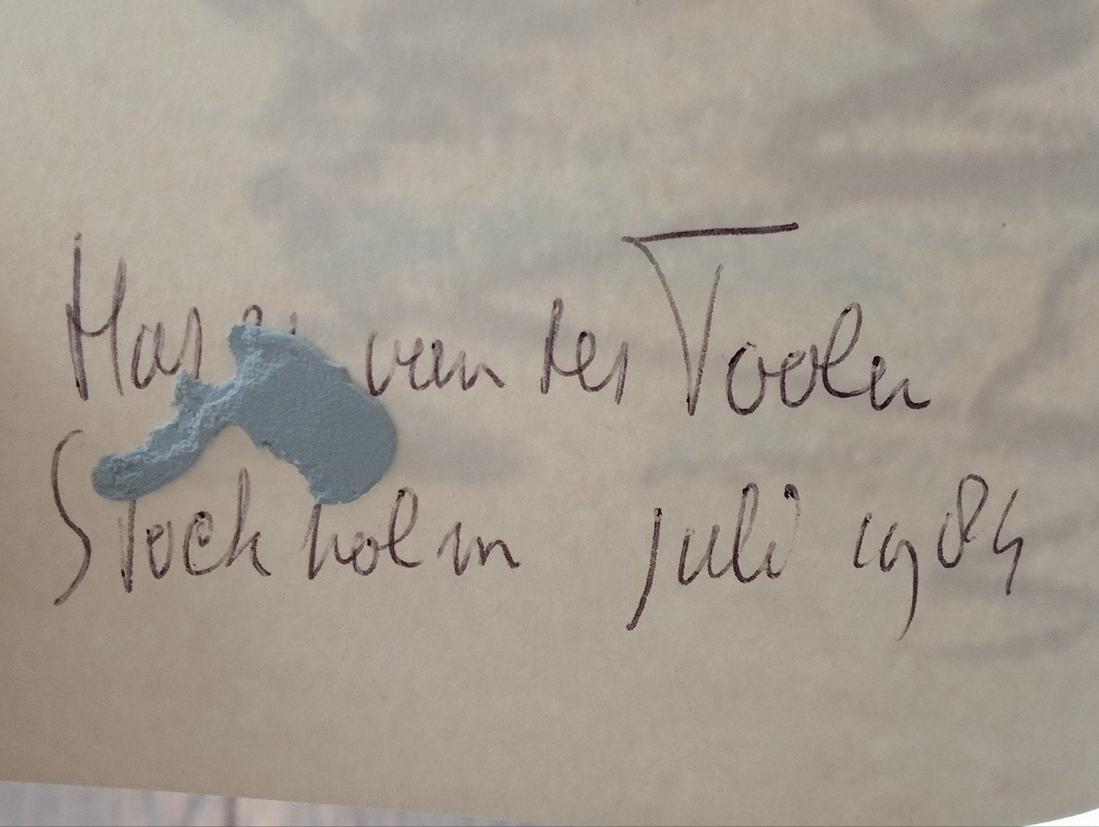 Pastelkrijt tekening Stockholm 1984 Harry van ter Toolen, Ophalen of Verzenden