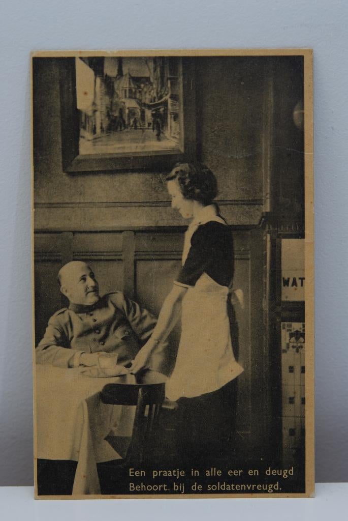 Oude mobilisatie ansichtkaart., Ophalen of Verzenden, Landmacht, Nederland, Foto of Poster