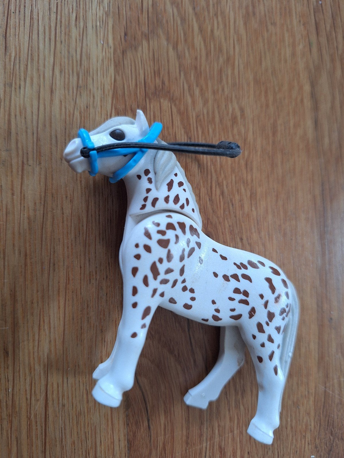 Playmobil paard met vlekken en blauw halster, Ophalen of Verzenden, Zo goed als nieuw