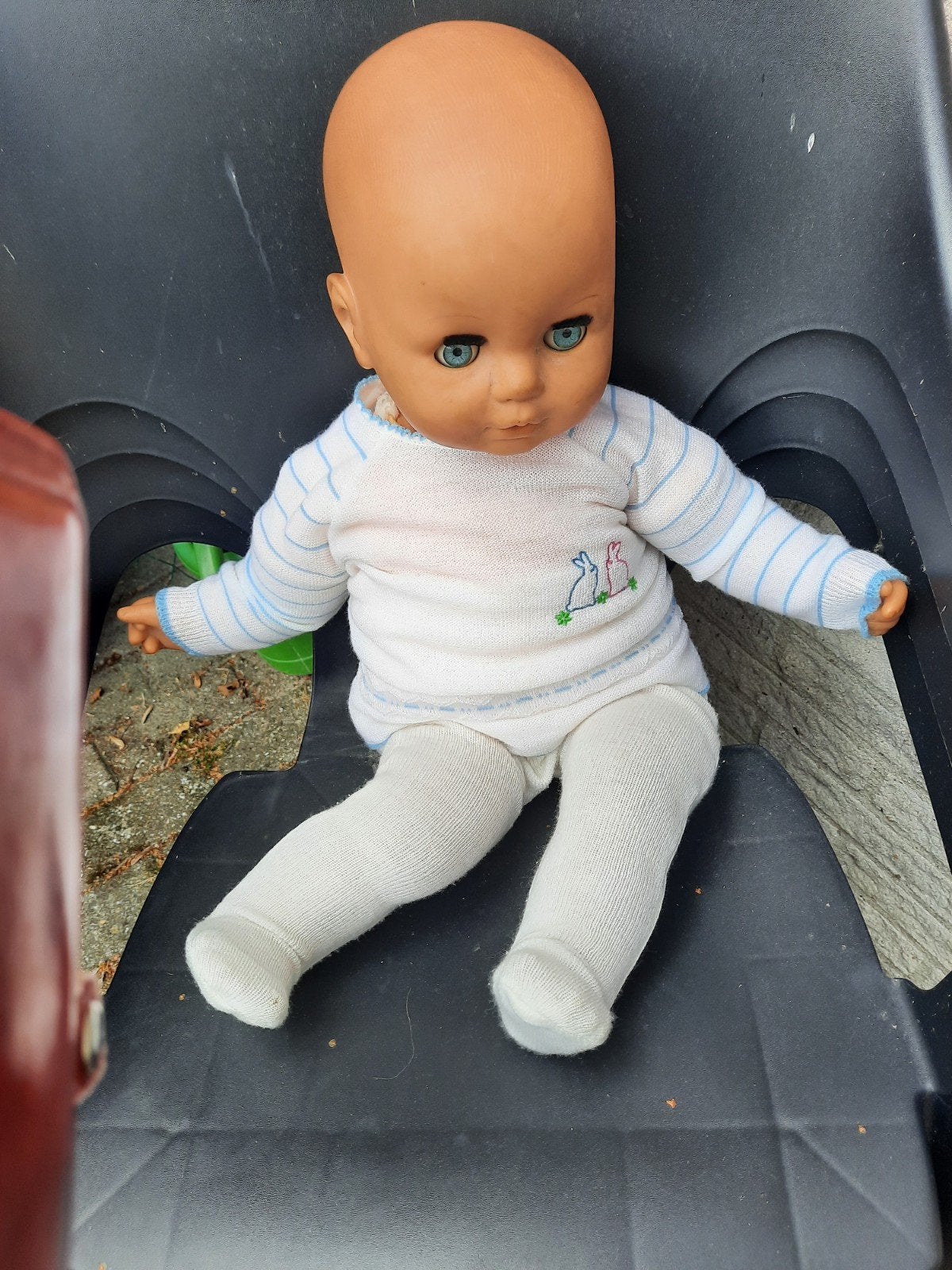 Grote baby pop met kleertjes aan, Verzamelen, Poppen, Ophalen of Verzenden, Zo goed als nieuw, Pop