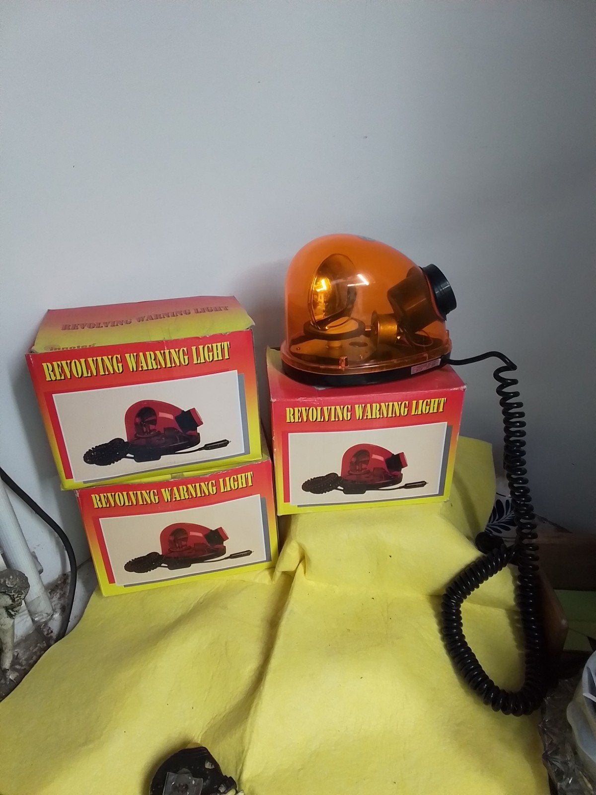 15439) 3 stuks oranje zwaailampen  voor auto's/vrachtwagens, Ophalen of Verzenden, Nieuw