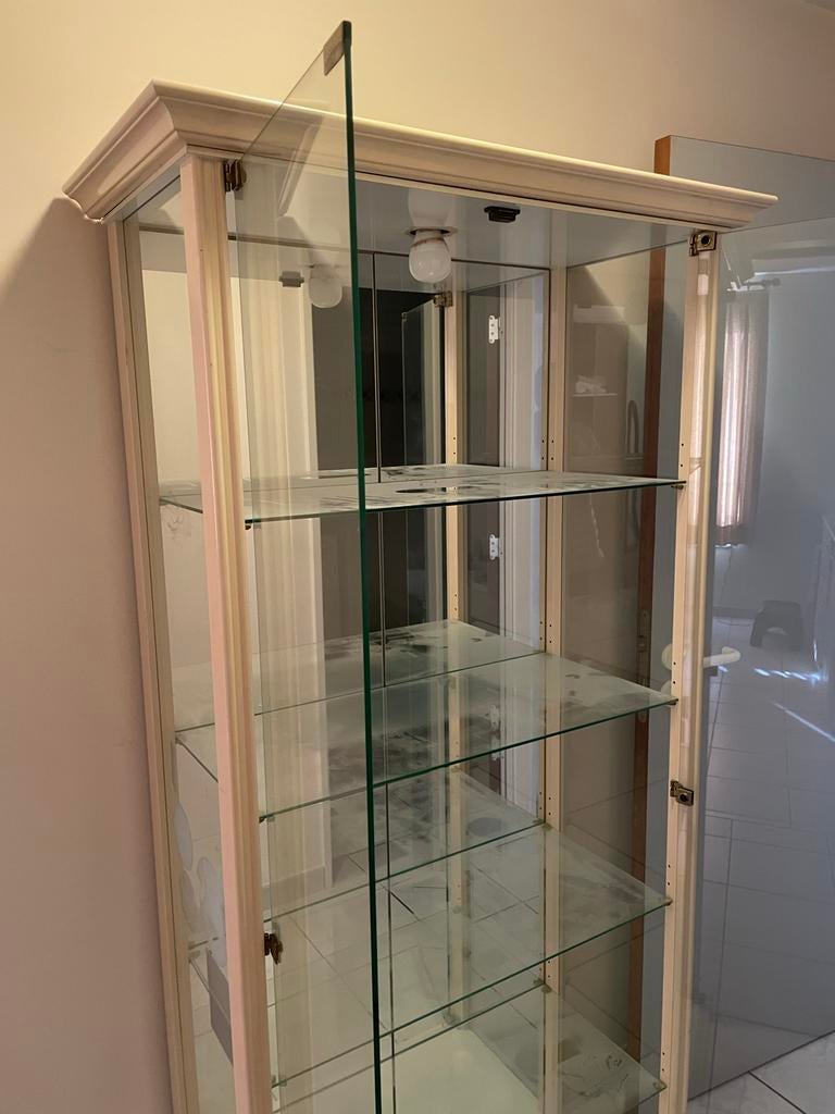 Glazen glas Vitrinekast vensterkast etalegekast verzameling, Ophalen, Gebruikt, 50 tot 100 cm, Glas