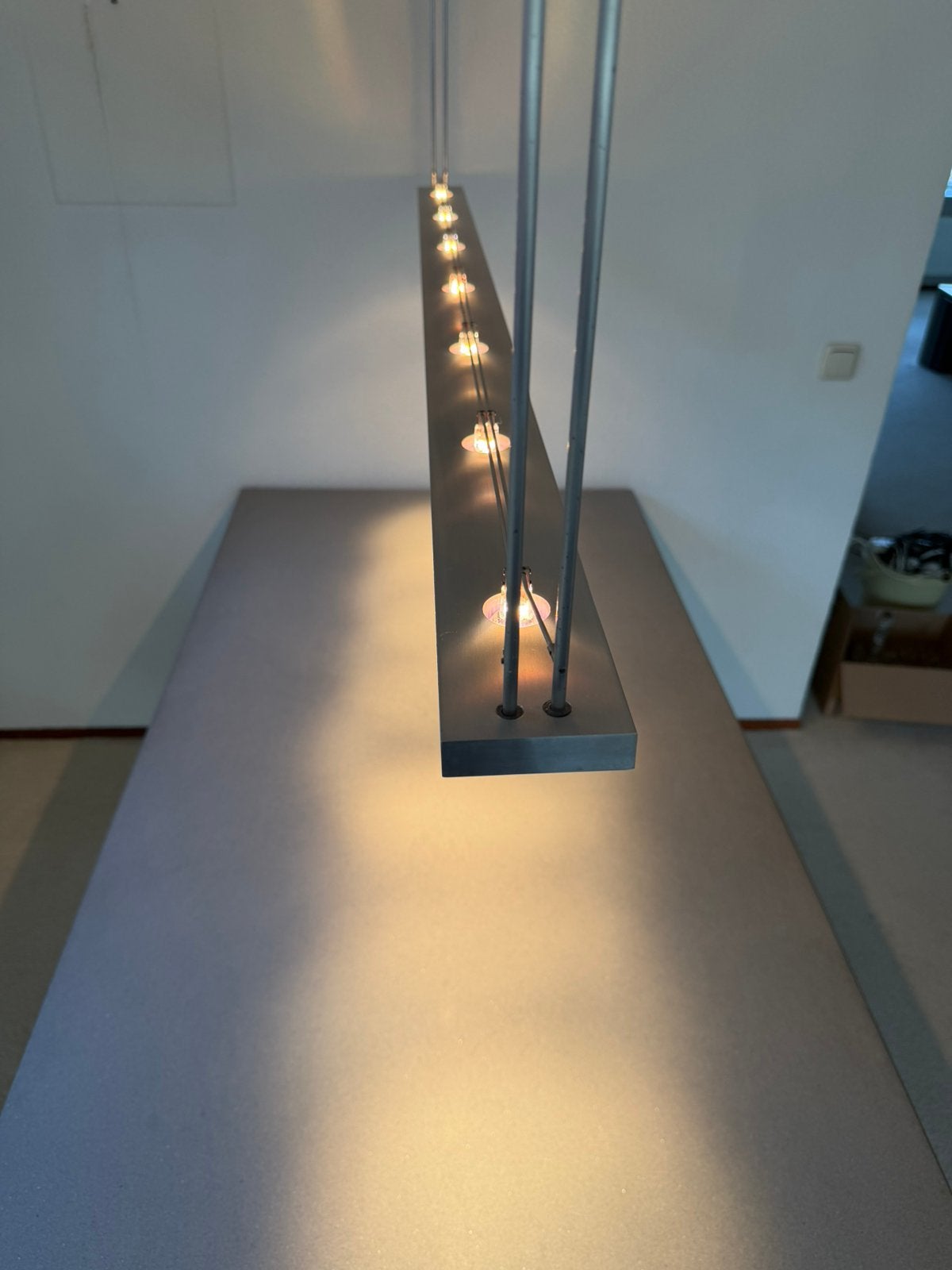 Hanglamp modern. 150 cm lang voorzien van 7 lampjes., Ophalen, Gebruikt, 75 cm of meer