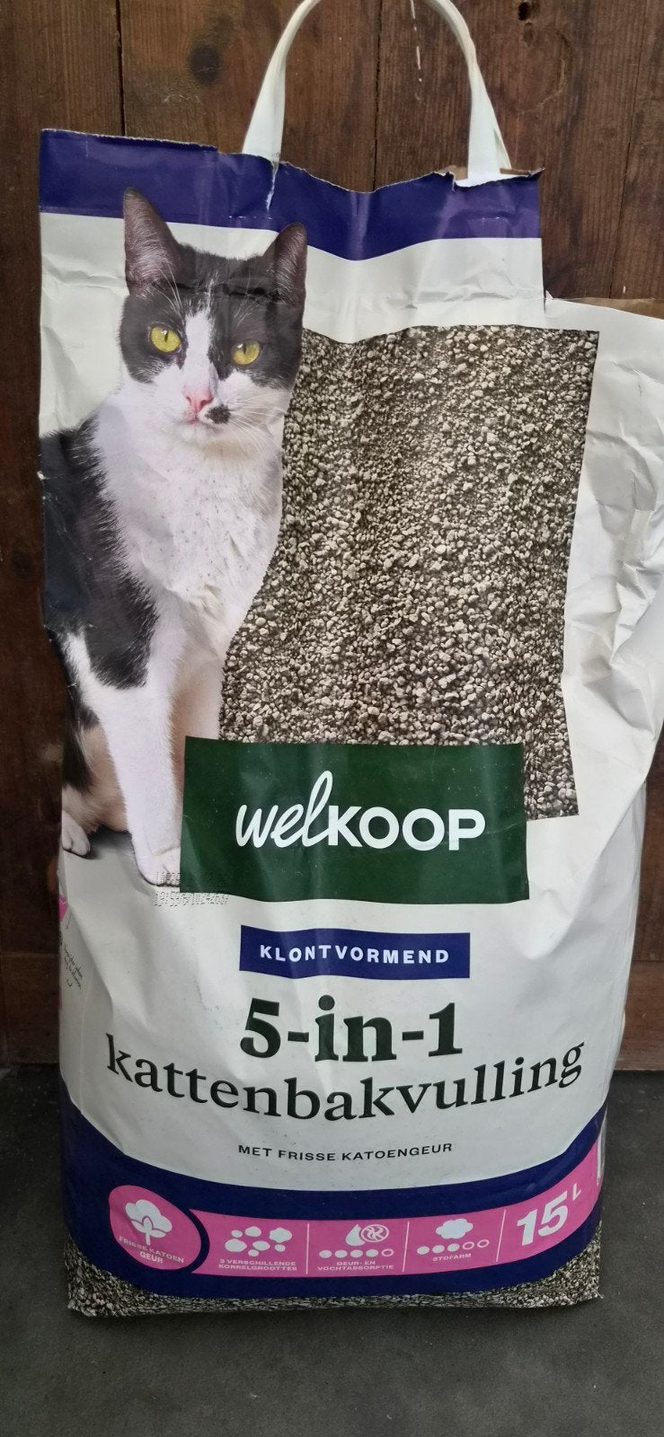 kattenbak korrels, Ophalen