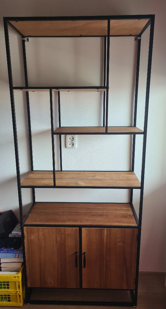 Houten open kast met opbergruimte, Ophalen, 25 tot 50 cm, Gebruikt, Met deur(en)