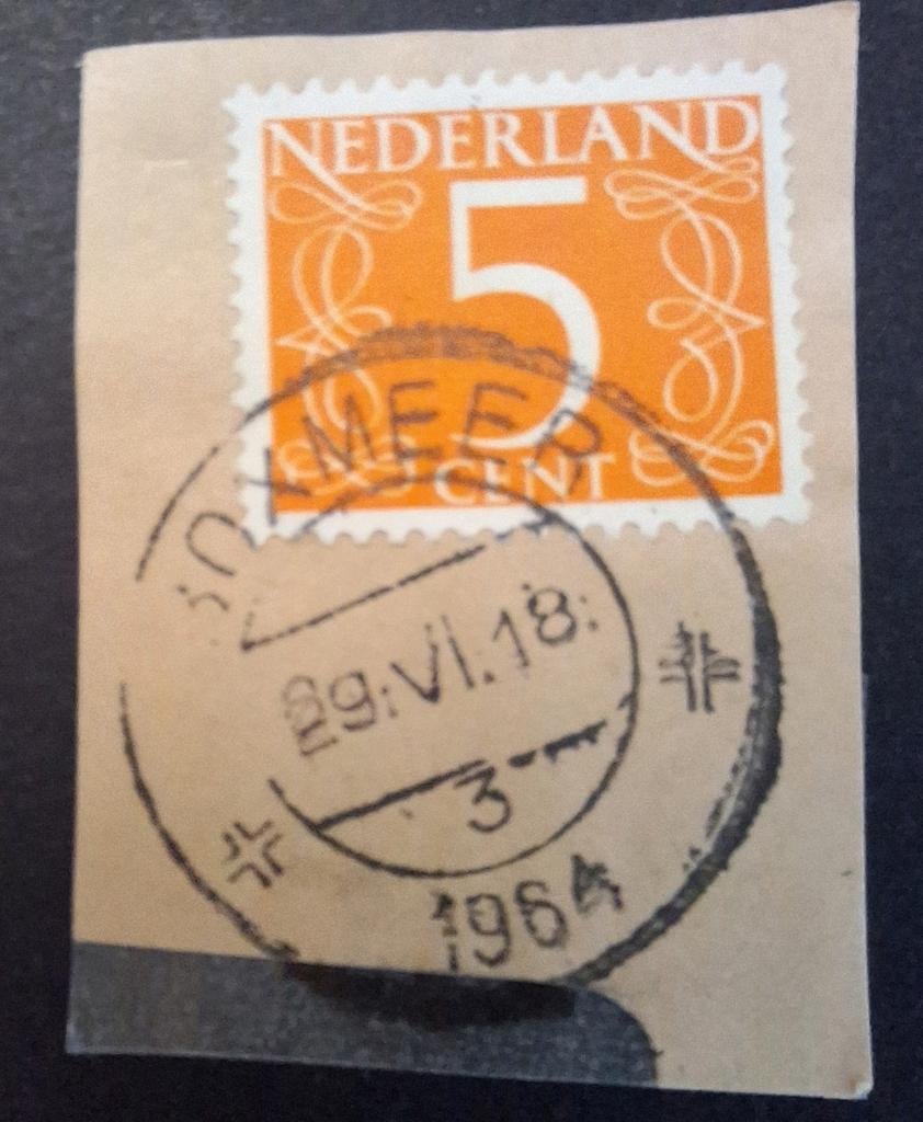 BOXMEER 3 op briefstukje, Postzegels en Munten, Ophalen of Verzenden, Nederland