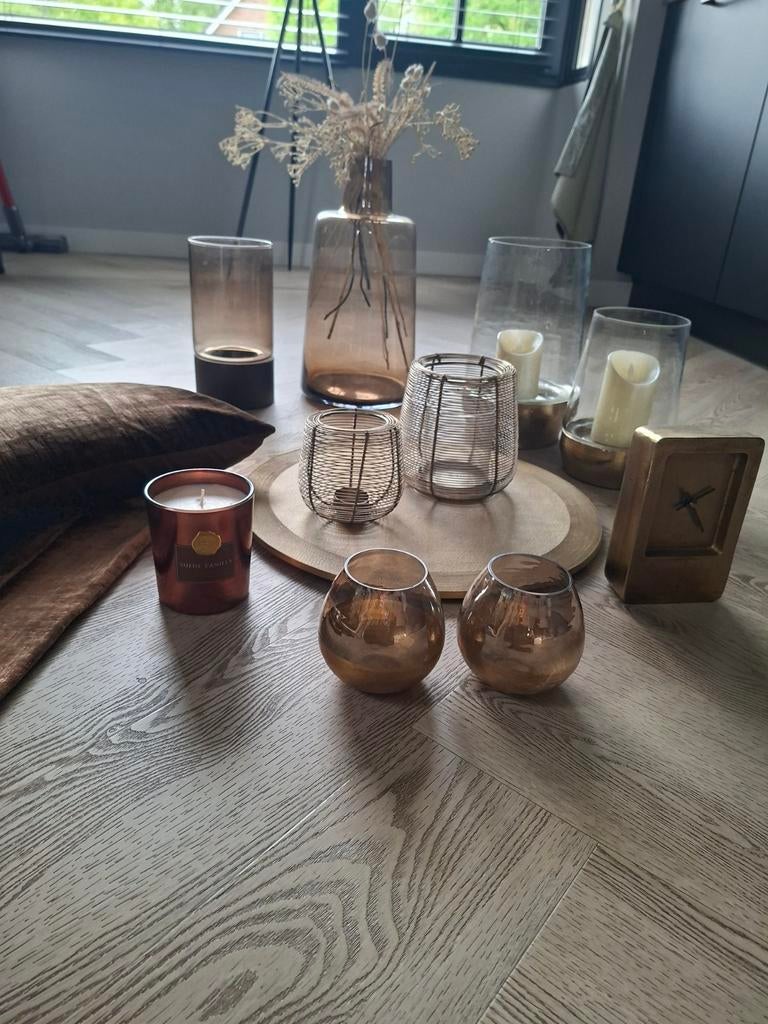 Diverse vasen/kandelaars/dienblad/woonaccessoires, Huis en Inrichting, Woonaccessoires | Vazen, Ophalen of Verzenden, Overige kleuren
