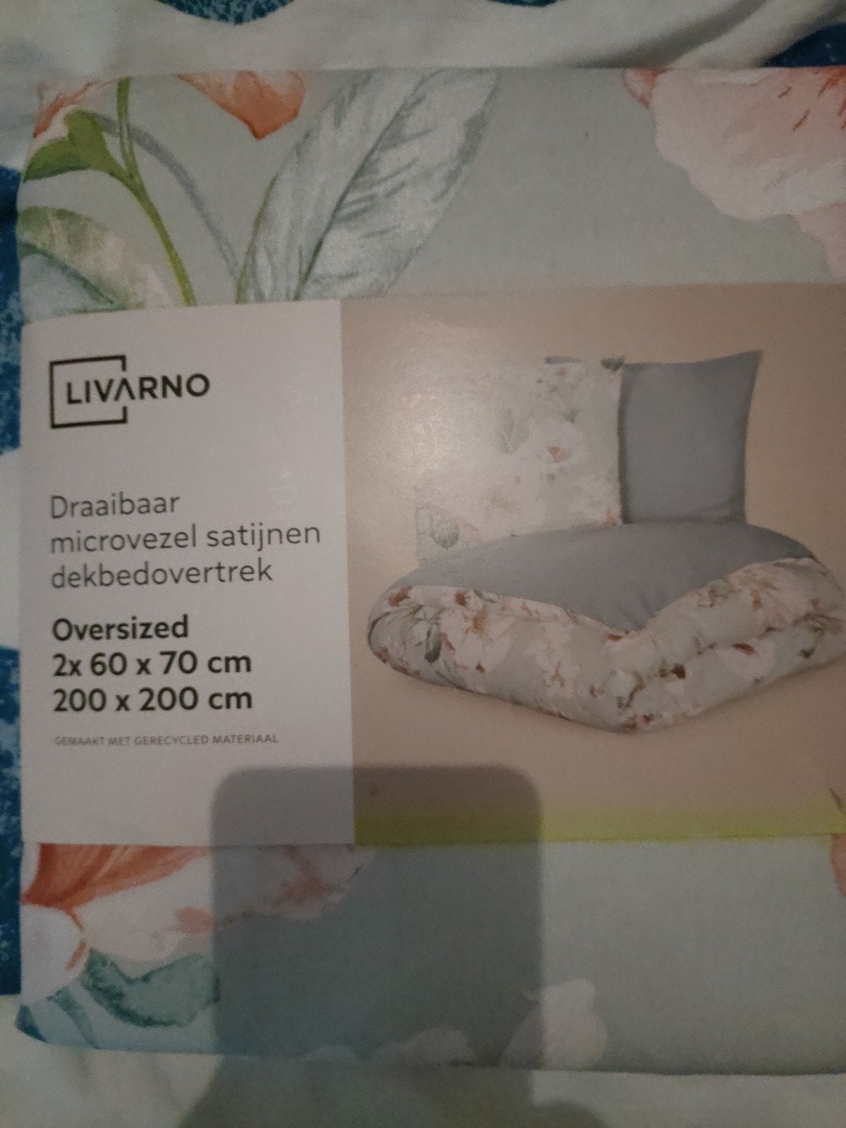 LIVARNO Draaibaar Microvezel Satijnen Dekbedovertrek, Meerkleurig, Dekbedovertrek, Ophalen of Verzenden, Polyester